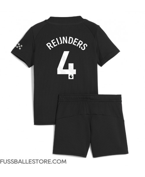 Günstige Manchester City Tijjani Reijnders #4 Auswärts Trikotsatzt Kinder 2025-26 Kurzarm (+ Kurze Hosen)
